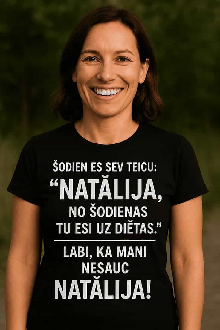 Smieklīgs krekls Par diētu ar vārdu – ŠODIEN ES