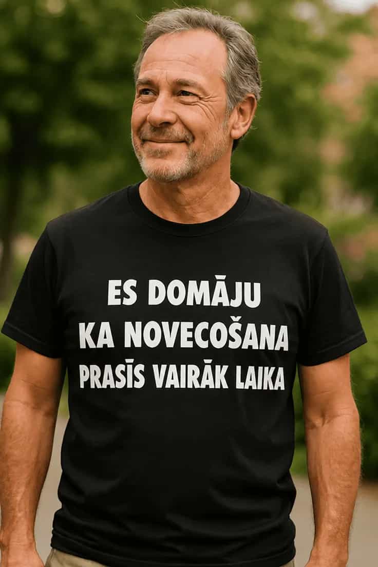 Smieklīgs krekls Par novecošanu – ES DOMĀJU