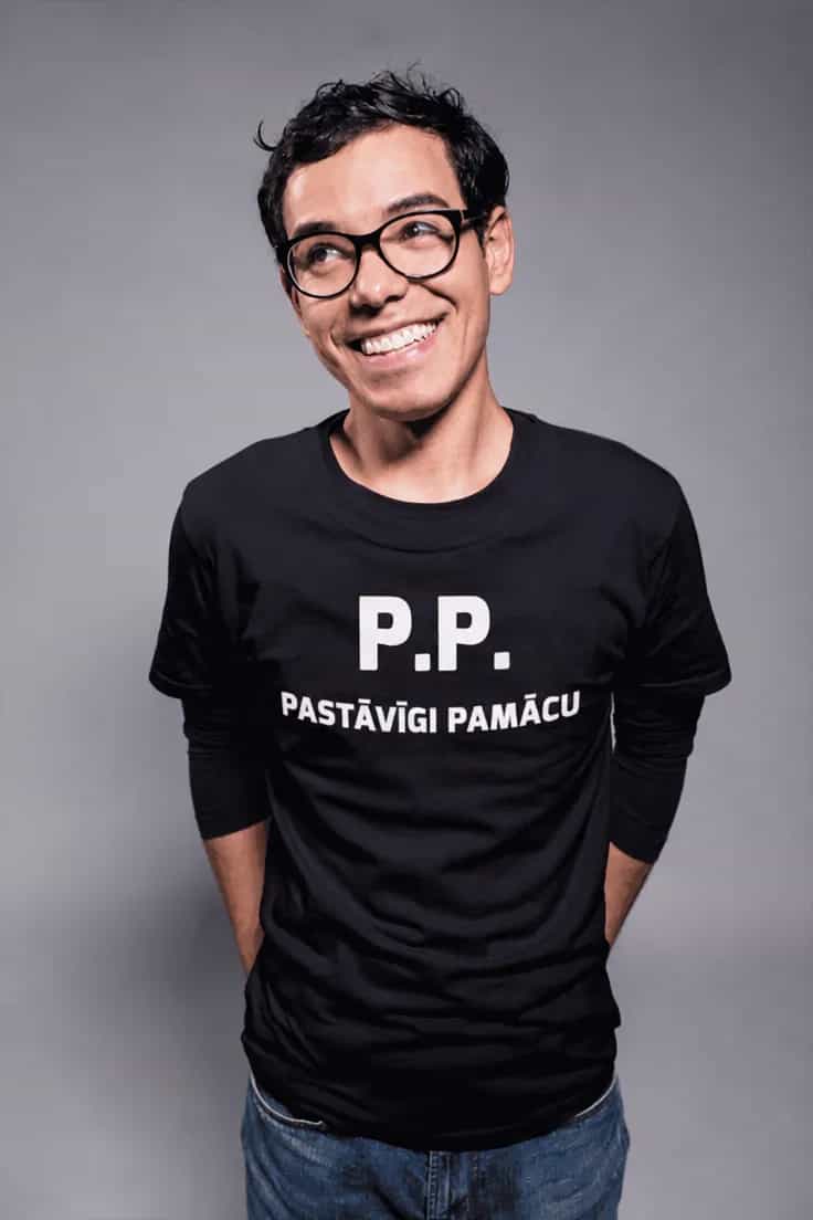 T-krekls „P.P. – pastāvīgi pamācu“