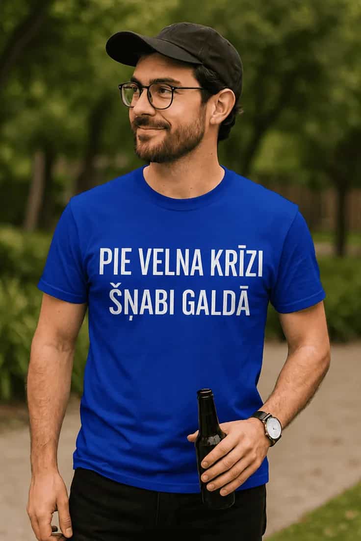 Smieklīgs krekls Pie velna krīzi šņabi galdā