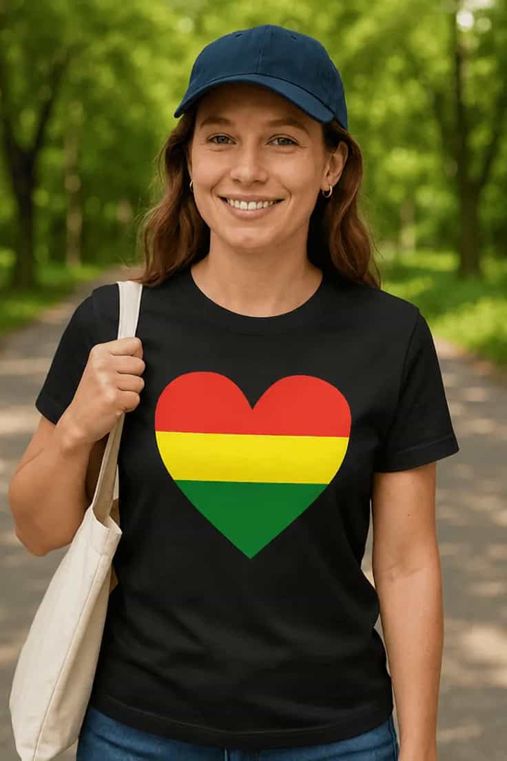 T-krekls ar rasta sirdi