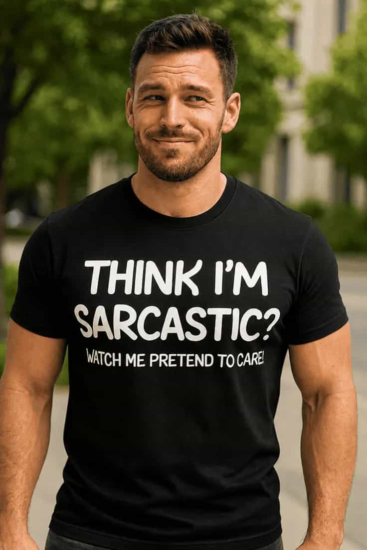 T-krekls „Think I'm sarcastic?“