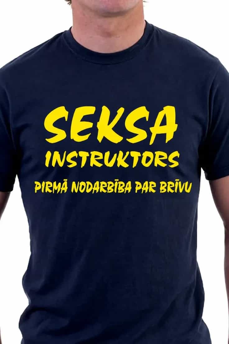 Smieklīgs T-krekls „Seksa instruktors”