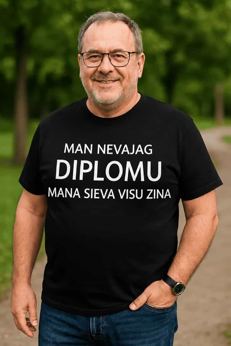 Smieklīgs krekls Sieva zina visu