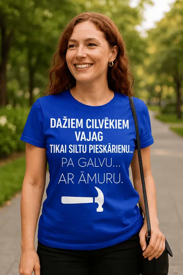 T-krekls ar sarkasmu „Silts pieskāriens“