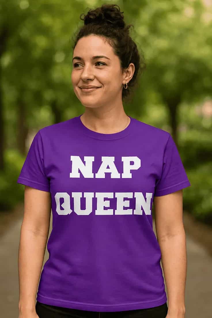 Smieklīgs krekls Snaudas karaliene – NAP QUEEN