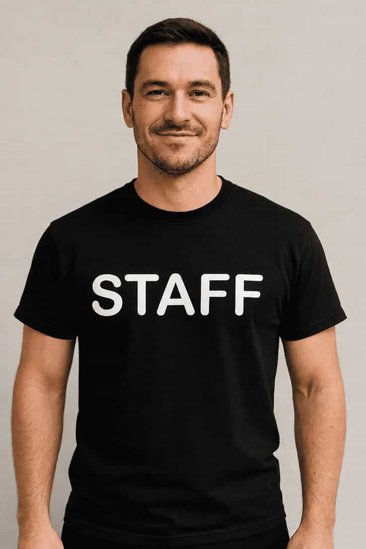 Smieklīgs krekls Staff uzraksts