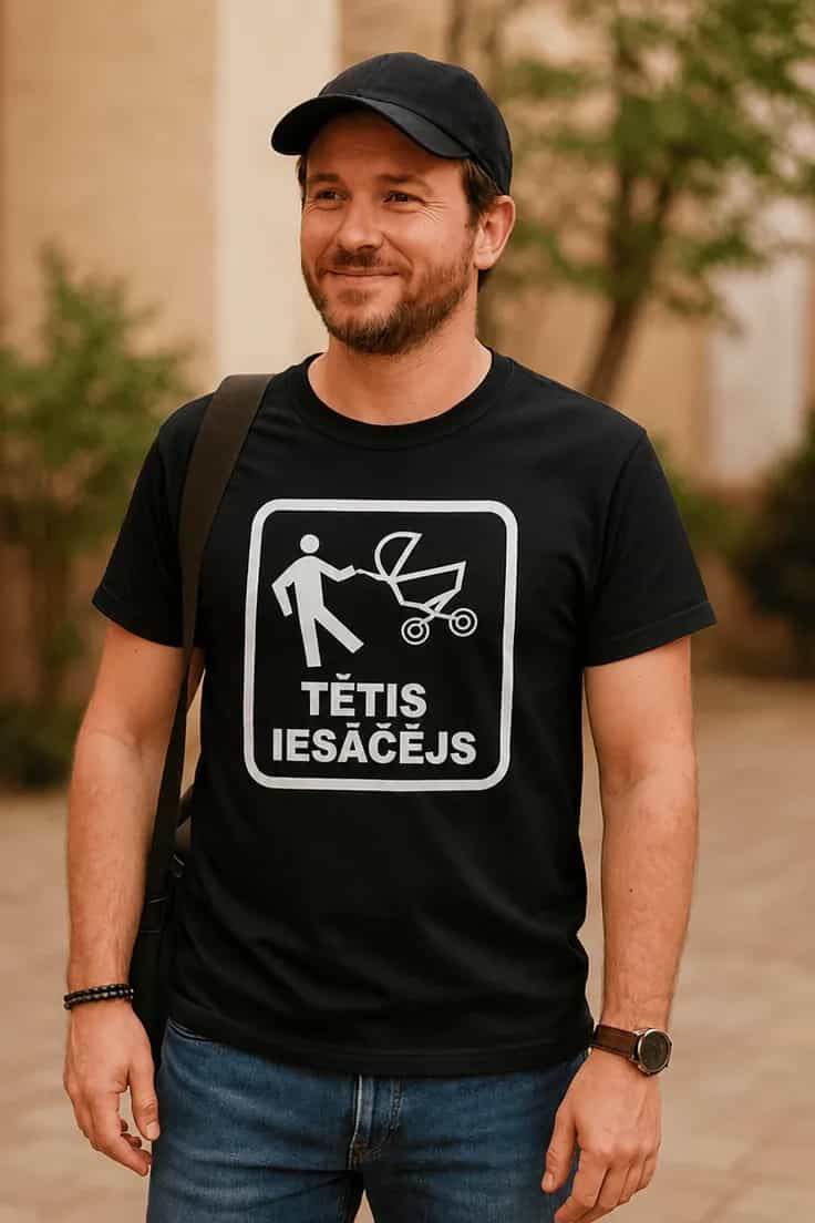 Smieklīgs krekls Tētis iesācējs – TĒTIS IESĀCĒJS