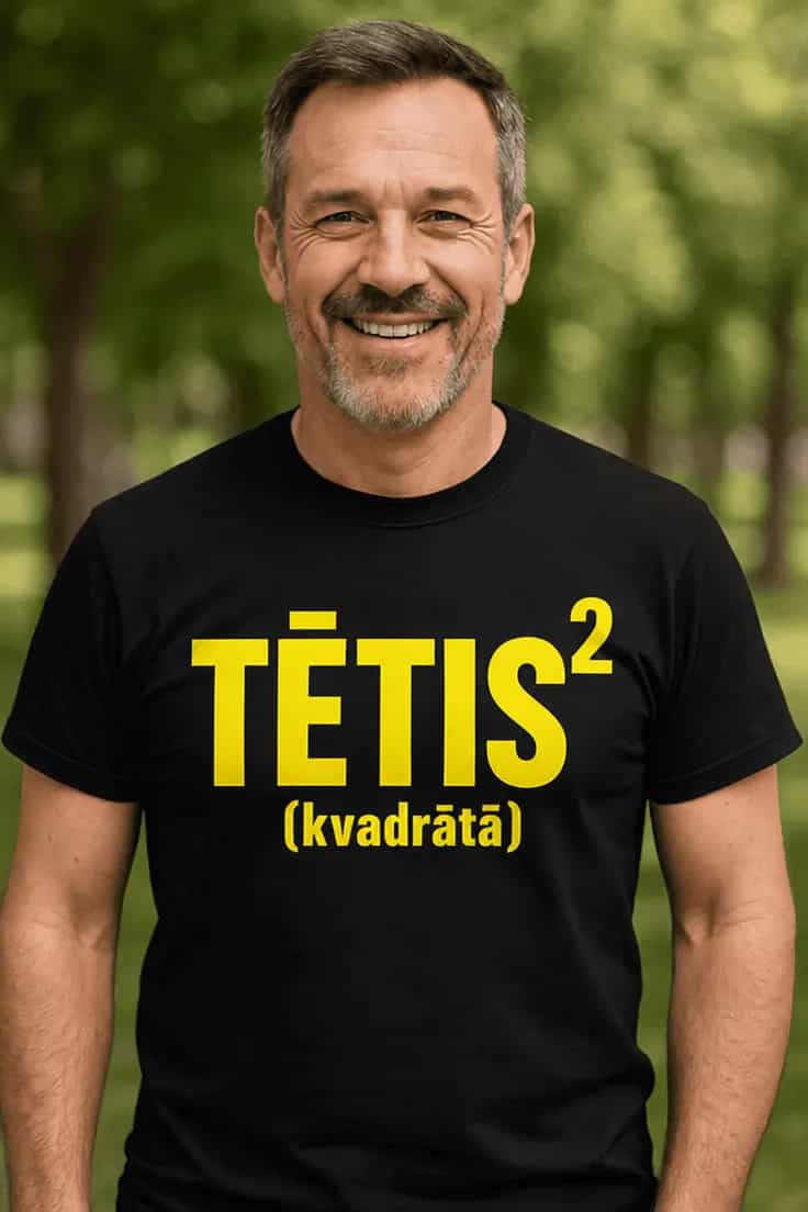 Smieklīgs krekls Tētis kvadrātā – TĒTIS²
