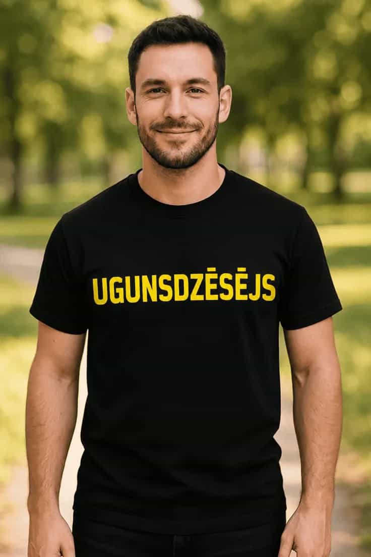 SmieklÄ«gs krekls ugunsdzÄsÄjs ā UGUNSDZÄSÄJS