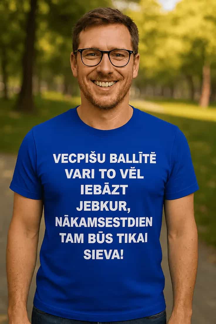 Smieklīgs krekls Vecpuišu ballītes joks