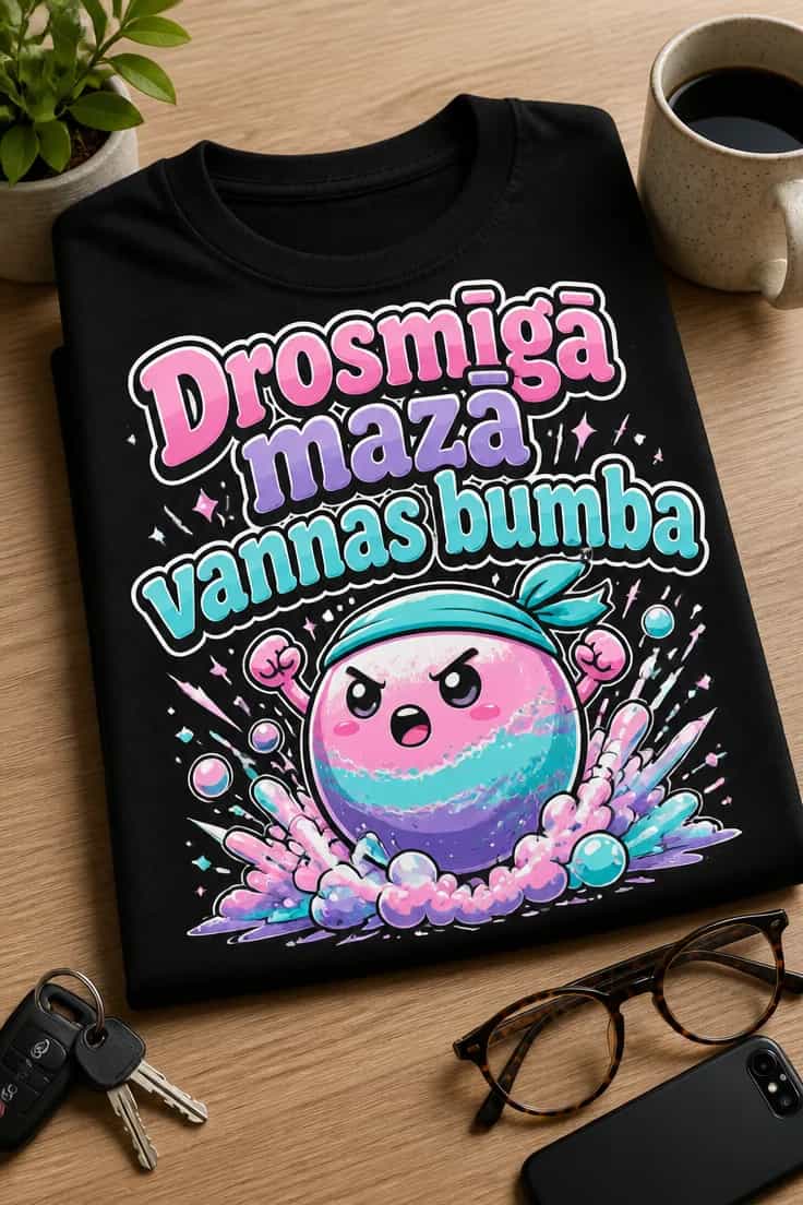 T-krekls „Drosmīgā mazā vannas bumba”