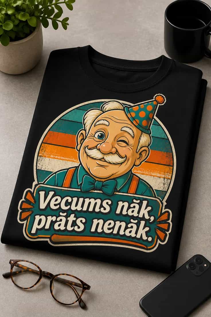 T-krekls "Vecums nāk, prāts nenāk