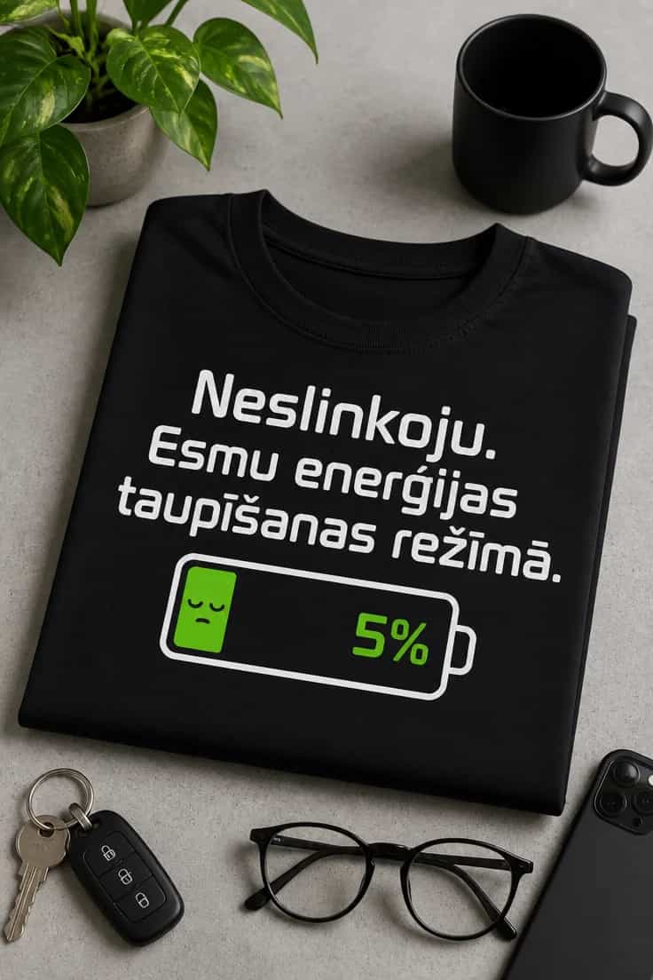 T-krekls „Enerģijas taupīšanas režīmā“