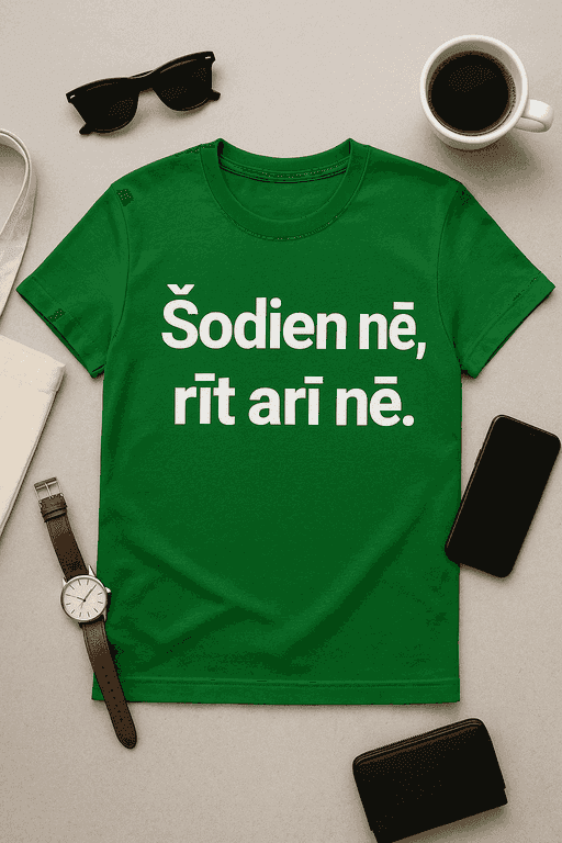 T-krekls "Šodien nē, rīt arī nē"