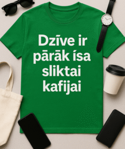 T-krekls "Dzīve ir pārāk īsa sliktai kafijai"