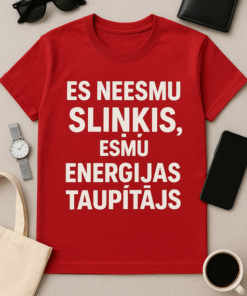 Es neesmu sliņķis, esmu enerģijas taupītājs – T-krekls