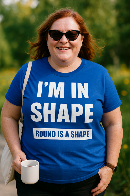 I'M IN SHAPE ROUND IS A SHAPE - T-krekls