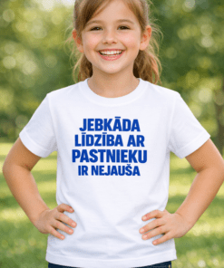 Smieklīgs bērnu T-krekls: JEBKĀDA LĪDZĪBA AR PASTNIEKU IR NEJAUŠA
