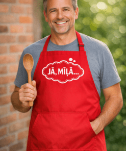 Smieklīgs priekšauts “JĀ, MĪĻĀ…”