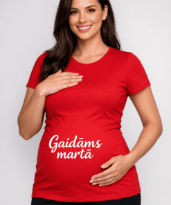 Grūtnieču T-krekls “Gaidāms martā”