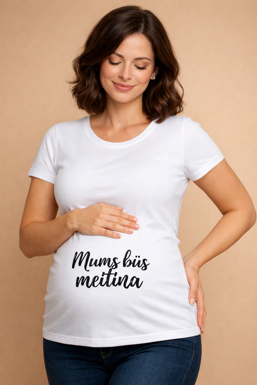 Grūtnieču T-krekls “Mums būs meitiņa”