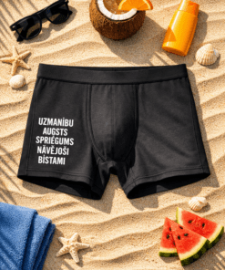 Vīriešu bokseršorti UZMANĪBU AUGSTS SPRIEGUMS NĀVĒJOŠI BĪSTAMI