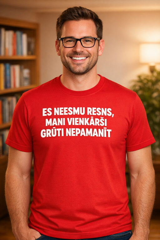Smieklīgs krekls “ES NEESMU RESNS, MANI VIENKĀRŠI GRŪTI NEPAMANĪT”