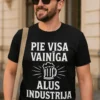 Smieklīgs krekls Alus industrija vainīga kā dāvana dzimšanas dienā draugam ar humora izjūtu