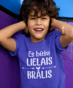 Bērnu krekls Būšu lielais brālis ar uzrakstu Es būšu LIELAIS BRĀLIS