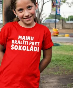 Bērnu krekls ar uzrakstu MAINU BRĀLĪTI PRET ŠOKOLĀDI