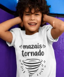 Bērnu krekls Mazais tornado ar apdruku mazais tornado