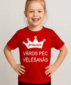 Bērnu krekls Princese ar vārdu ar apdruku princese VĀRDS PĒC VĒLĒŠANĀS