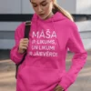 Džemperis Es esmu likums ar vārdu ar uzdruku MĀŠA IR LIKUMS, UN LIKUMI IR JĀIEVĒRO!