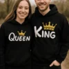 Džemperis King queen divkrāsu komplekts ar apdruku QUEEN KING