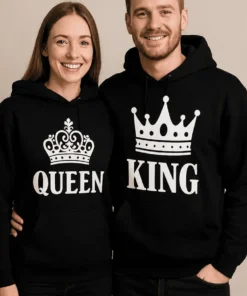 Džemperis King queen komplekts ar uzrakstu QUEEN KING