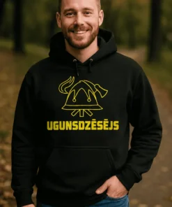Džemperis Ugunsdzēsēja ķivere ar uzrakstu UGUNSDZĒSĒJS
