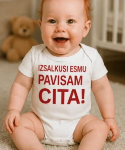 Mazuļa bodijs ar uzrakstu IZSALKUSI ESMU PAVISAM CITA! humoristiska dāvana mazulim