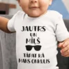 Mazuļa bodijs Jautrs kā onkulis ar uzrakstu JAUTRS UN MĪĻŠ TĀPAT KĀ MANS ONKULIS