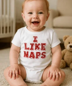 Mazuļa bodijs ar uzrakstu I LIKE NAPS, jautra dāvana mazulim
