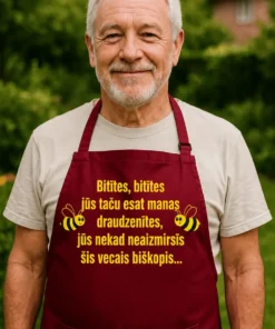 Priekšauts Bitītes bitītes ar humoristisku dizainu biškopim