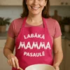 Priekšauts Labākā mamma pasaulē ar uzrakstu LABĀKĀ MAMMA PASAULĒ
