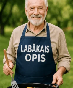 Priekšauts Labākais opis kā dāvana dzimšanas dienā opim, kurš ir grila karalis