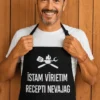Priekšauts Īstam vīrietim recepti nevajag ar smieklīgu apdruku virtuvei