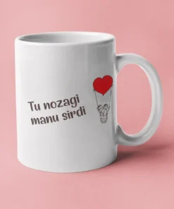 Smieklīga krūze Tu nozagi sirdi ar uzrakstu Tu nozagi manu sirdi