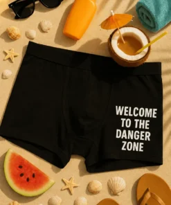 Smieklīgi bokseri Bīstamā zona ar uzrakstu WELCOME TO THE DANGER ZONE
