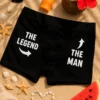 Smieklīgi bokseri leģenda t-krekls ar uzrakstu THE LEGEND THE MAN