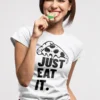 Smieklīgs krekls Just eat it pica ar uzrakstu JUST EAT IT.