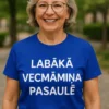 Smieklīgs krekls Labākā vecmāmiņa pasaulē ar uzrakstu LABĀKĀ VECMĀMIŅA PASAULĒ