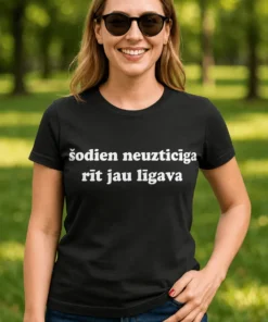 Smieklīgs krekls Šodien neuzticīga rīt līgava ar uzrakstu šodien neuzticīga rīt jau līgava